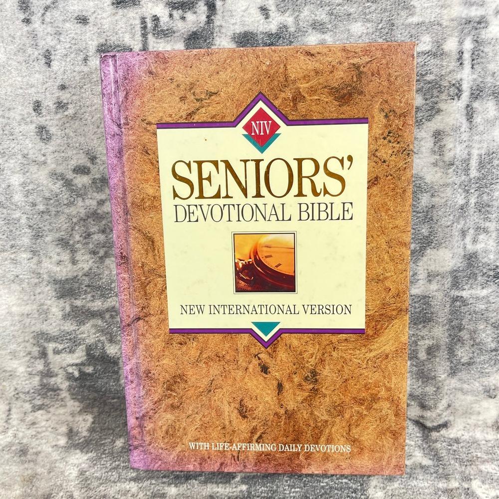 NIV Seniors' Devotional Bible Jean Shaw 1995 Hardcover Large Print Grandpacore